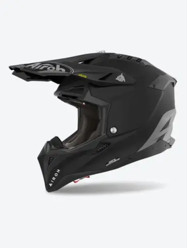 Airoh Aviator 3 Color Offroad-Helm in matter schwarzer Ausführung, Seitenansicht