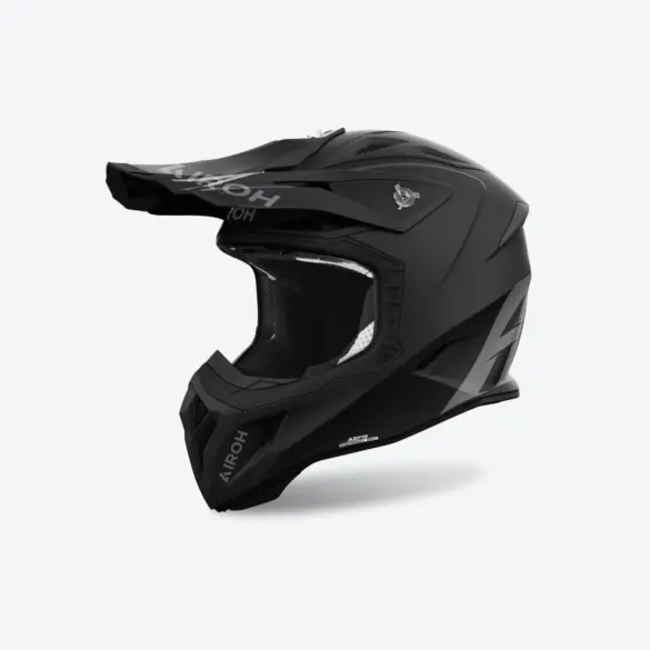 Airoh Aviator ACE 2 Color Offroad-Helm in schwarzer Mattlackierung seitlich aufgenommen