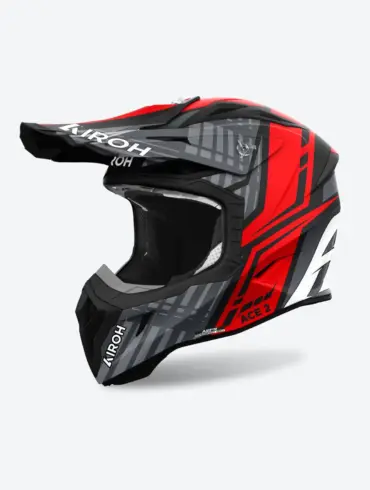 Motorradhelm AVIATOR ACE 2 PROUD, Modell in Rot, Schwarz und Grau mit sportlichem Look