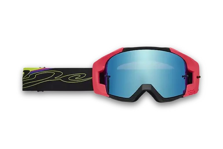 Vue Energy Mirror Lens VIVID Motocross-Brille mit verspiegelter Linse und farbigem Rahmen, Vorderansicht.