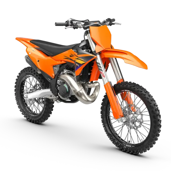 KTM 250 SX 2026 in orange, Seitenansicht eines modernen Motocross-Bikes