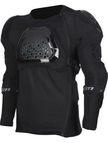 Schwarzes KLIM Tactical Pro Armored LS Shirt mit integrierten Schulter-, Brust- und Ellbogenprotektoren