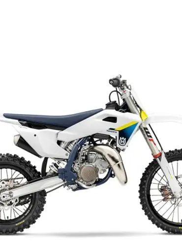 Husqvarna TC 85 19/16 2026 Motocross-Motorrad in Seitenansicht auf weißem Hintergrund