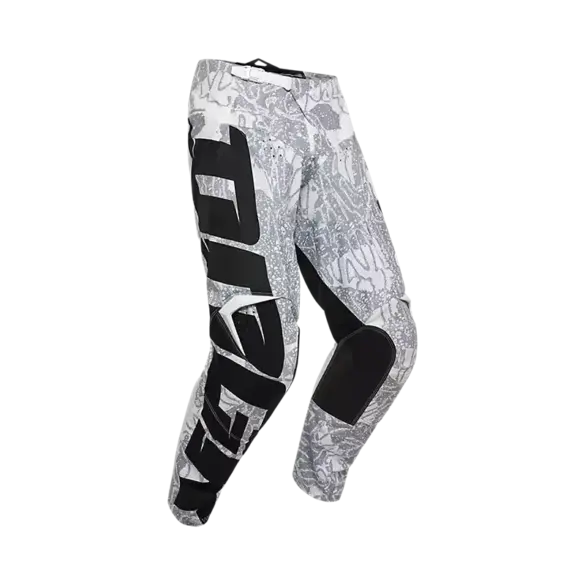 Weiße 180 DNGR-Motocross-Hose mit schwarzen Akzenten und Lederverstärkungen im Kniebereich