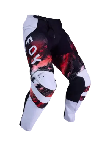 Fox 180 Kairos Motocross-Hose in Weiß und Rot mit Knieverstärkungen und sportlichem Design