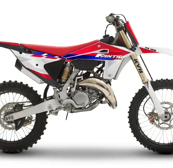 Fantic XX 125 2026 in Seitenansicht mit Aluminiumrahmen und Kayaba-Fahrwerk