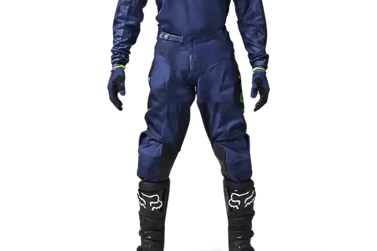 Motocross-Hose 180 Taunt in Marineblau mit ergonomischer Passform und robusten Lederpanels