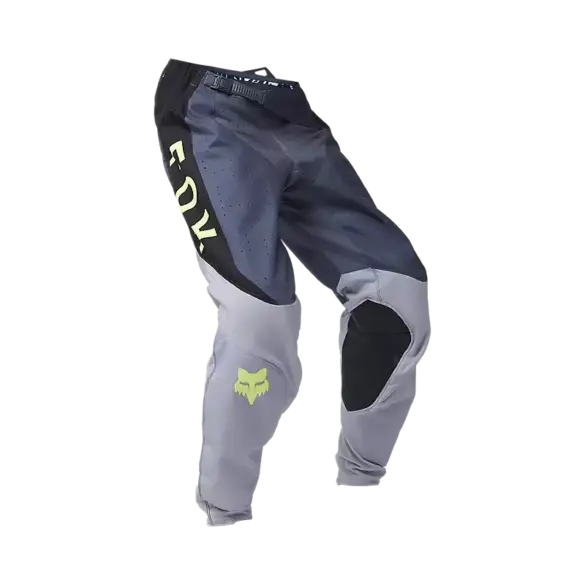 Fox 360 Divider MX-Hose aus Cordura® Ripstop mit Stretchzonen und Lederbesatz an den Knien in frontal-seitlicher Ansicht.