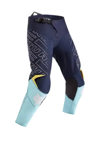 Jugend-Motocrosshose Modell Youth 180 Elevated in hellblau und dunkelblau mit ergonomischem Schnitt und Knieverstärkungen