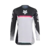 Flexair Fracture Motocross-Trikot für Damen in Schwarz-Weiß mit pinkem Akzent, von Fox Racing.