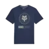 Fox Kairos Tech Tee in Heather Graphite Grey mit Fox-Logo und sportlicher Grafik auf der Brust.