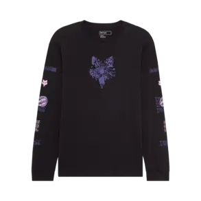 Phantom Long Sleeve Premium Tee, schwarz mit grafischem Muster und Pixel-Elementen, Vorderansicht