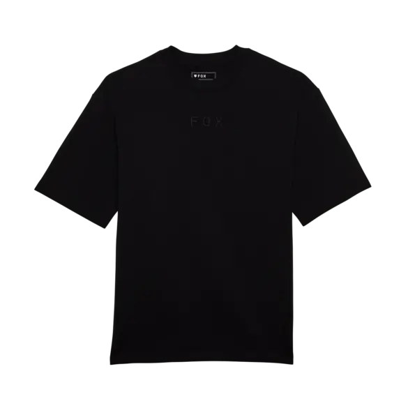 Wordmark Oversized T-Shirt in Mitternachtsblau mit dezenter Stickerei auf der Vorderseite, schwere Materialqualität.