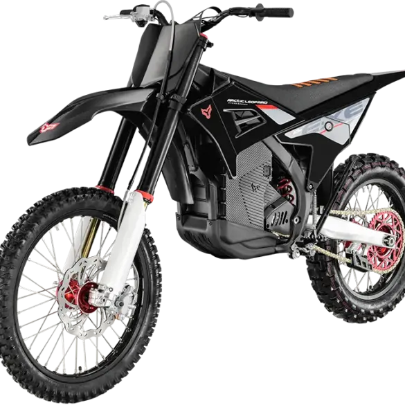 Cheetah E-XE800 Elektro-Enduro-Motorrad in Seitenansicht auf weißem Hintergrund