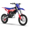 Elektrisches Dirt Bike RFN Warrior SX-E8 in Blau-Rot, ideal für Nachwuchs im Offroad-Bereich