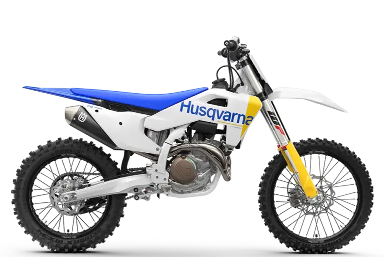 Seitenansicht der Husqvarna FC 450 2027 Motocross-Motorrad