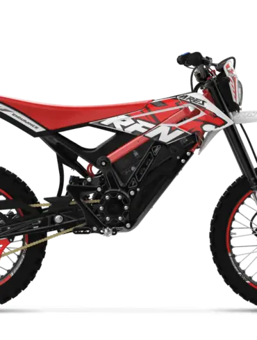RFN ARES ENDURANCE Elektro-Enduro mit straßenzugelassener Offroad-Ausstattung in Seitenansicht