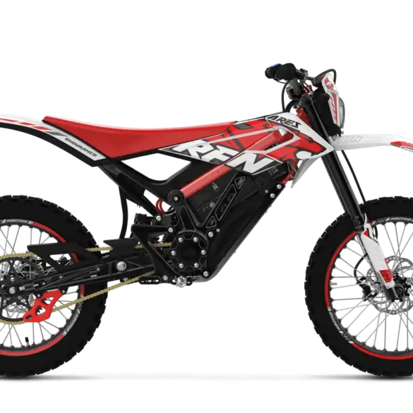 RFN ARES ENDURANCE Elektro-Enduro mit straßenzugelassener Offroad-Ausstattung in Seitenansicht