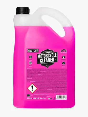 Muc-Off Nano Tech Motorcycle Cleaner 5 Liter Kanister in Pink mit Etikett