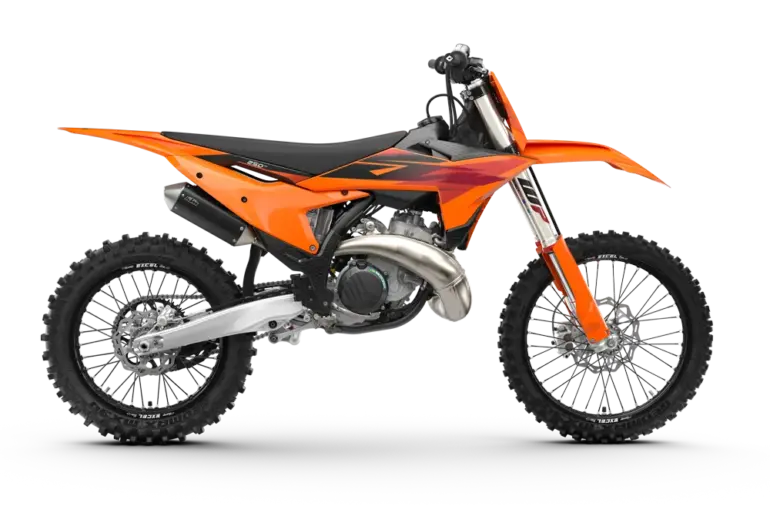 KTM 250 SX 2027, Motorrad, Seitenansicht, orange, Offroad