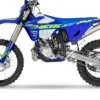 Sherco 300 SE FACTORY 2026 in blau im seitlichen Profil, Enduro-Motorrad Modelljahr 2026