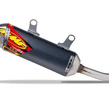 FMF PowerCore 2.1 Endschalldämpfer für 125er und 150er Zweitakt-Motorräder, schwarz eloxiert mit Edelstahl-Endkappe