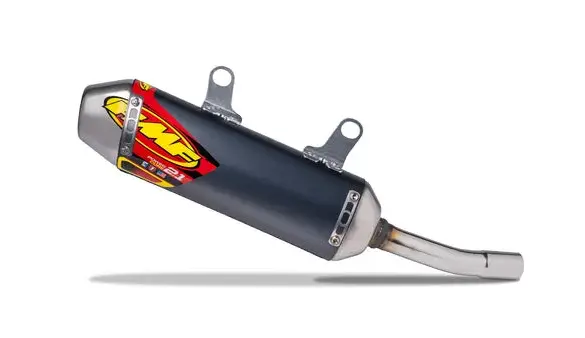 FMF PowerCore 2.1 Endschalldämpfer für 125er und 150er Zweitakt-Motorräder, schwarz eloxiert mit Edelstahl-Endkappe