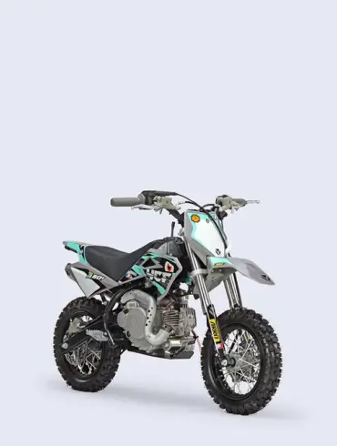 YCF 50AE 2026 Kinder-Motocross-Motorrad vor hellem Hintergrund