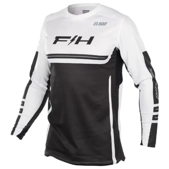 Elrod React Jersey in Schwarz-Weiß mit langen Ärmeln und sportlichem Design