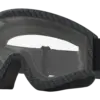 L-Frame MX Schutzbrille mit klarem Glas und Carbon-Fiber-Rahmen von Oakley für Motocross und Enduro.