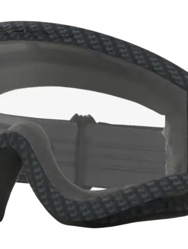 L-Frame MX Schutzbrille mit klarem Glas und Carbon-Fiber-Rahmen von Oakley für Motocross und Enduro.
