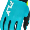 Detailansicht des F-16 Gloves in Aqua/Black/White mit Neoprenabschluss und flexiblem Material