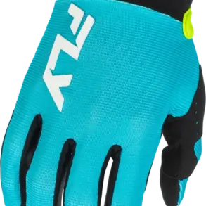 Detailansicht des F-16 Gloves in Aqua/Black/White mit Neoprenabschluss und flexiblem Material