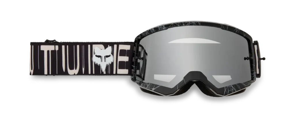 Main Diffuse Special Edition Schutzbrille mit verspiegelter Linse und schwarzem Band, frontal abgebildet.