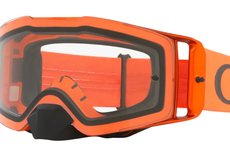 Oakley Front Line MX Goggle in Orange mit robustem Rahmen und Prizm-Scheibe