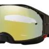 Oakley Airbrake MX Motocross-Brille mit goldverspiegeltem 24K Iridium Glas und schwarzem Band.