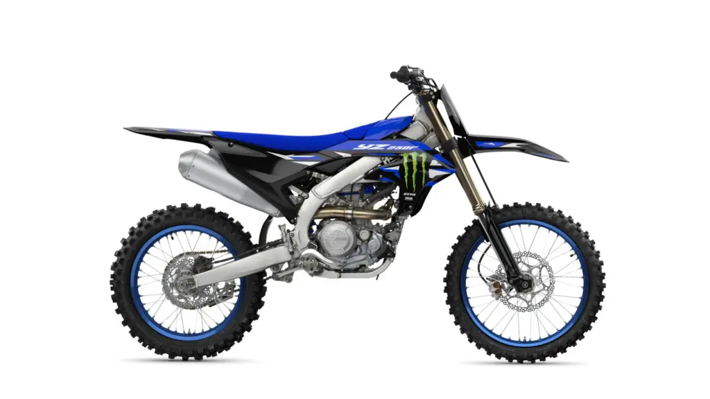 Yamaha YZ250F Monster Energy Yamaha Racing Edition Motocross-Motorrad in Seitenansicht