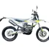Die Hengjian S7-KE250 Enduro von der Seite, mit aggressivem Design und moderner Optik auf weißem Hintergrund.