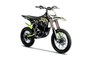 Elektrisches Motocross-Motorrad HVR 85PRO mit sportlichem Design und Komponenten für die 85er-Klasse.