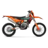 KTM 450 EXC-F 6DAYS, Enduro-Motorrad in orange mit 6DAYS-Branding, Seitenansicht auf weißem Hintergrund
