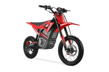 VALTINSU EM-5 Elektro-Dirt-Bike in Rot auf weißem Hintergrund