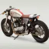 Seitenansicht der Yamaha XS675 Redstripe, einem individuell umgebauten Motorrad auf Basis der XS650 mit modifizierten Komponenten und Retro-Optik