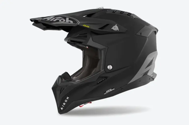 Airoh Aviator 3 Color Offroad-Helm in matter schwarzer Ausführung, Seitenansicht