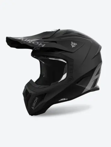 Airoh Aviator ACE 2 Color Offroad-Helm in schwarzer Mattlackierung seitlich aufgenommen