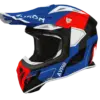 Airoh Aviator ACE 2 Crosshelm in Blau, Rot und Weiß mit markantem Visier und sportlichem Design