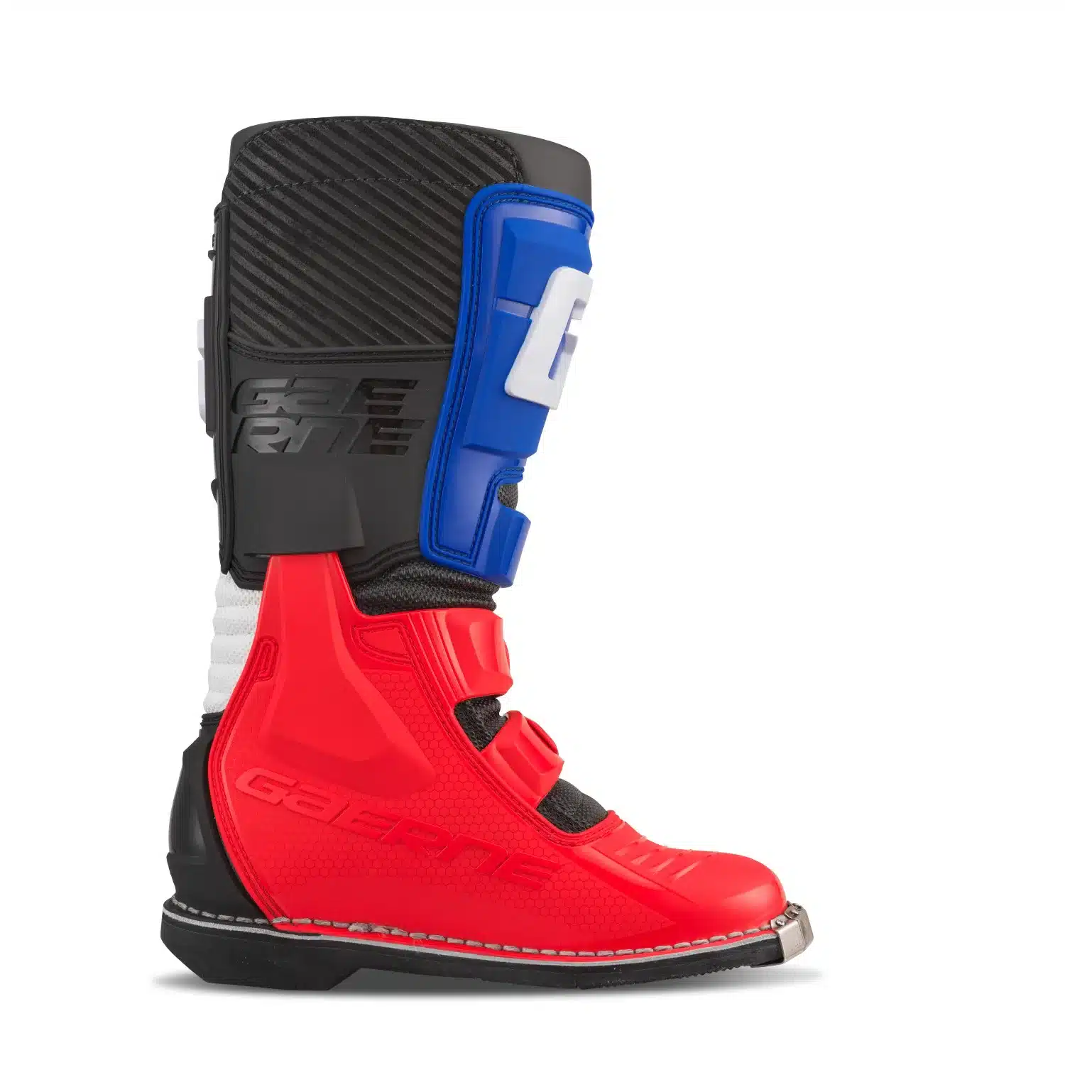 Motocross Kinderstiefel GXJ von Gaerne in Rot und Blau mit robusten Schutz- und Komfortelementen
