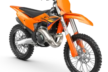 KTM 250 SX 2026 in orange, Seitenansicht eines modernen Motocross-Bikes