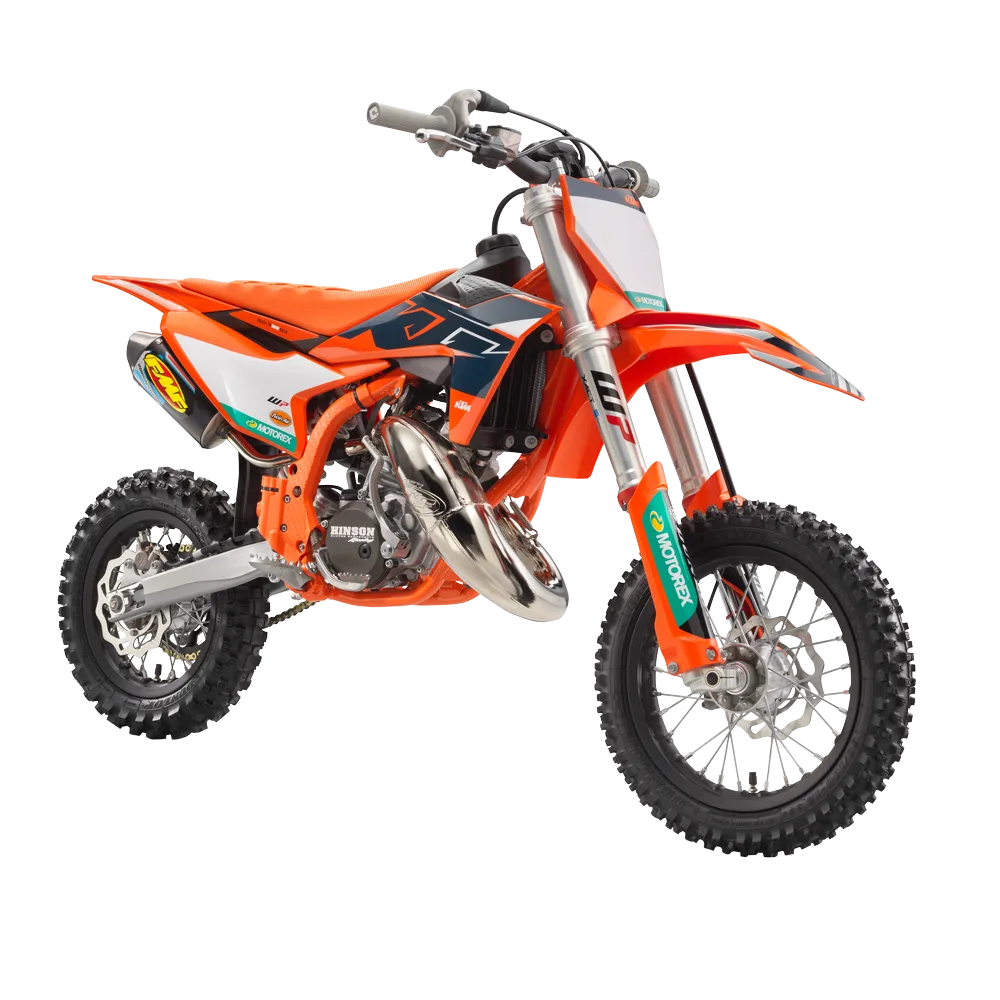 KTM 50 SX FACTORY EDITION 2026, Motocross-Motorrad für Kinder mit Werksdesign und FMF-Abgasanlage