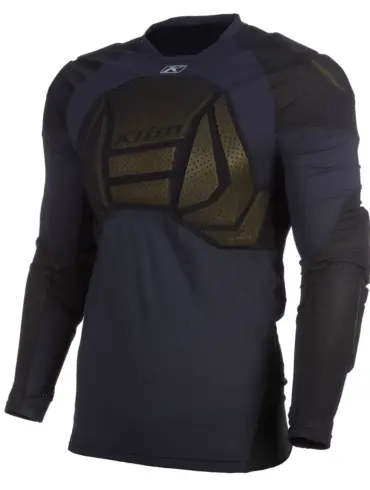 Motorrad-Protektorenshirt KLIM Tactical LS in Schwarz mit integrierten Protektoren an Brust, Schultern und Ellbogen