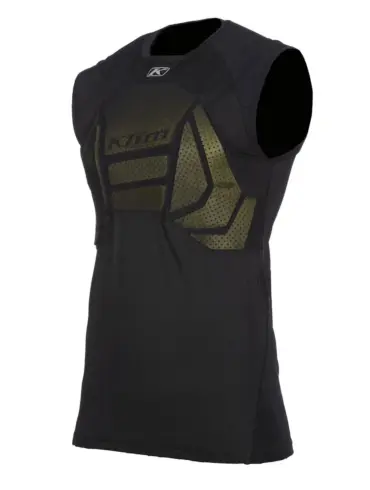 KLIM Tactical Vest in Schwarz mit perforierten XRD-Protektoren für Brust und Rücken.